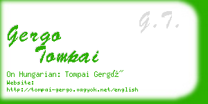 gergo tompai business card